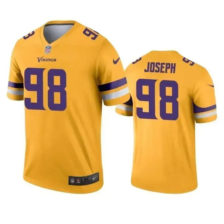Cheap Men Minnesota Vikings 98 Linval Joseph Nike Gold Inverted Legend NFL Jersey